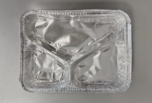 Foremka aluminiowa 3-dzielna prostokątna [100/op] (186x138x32) 550ml.